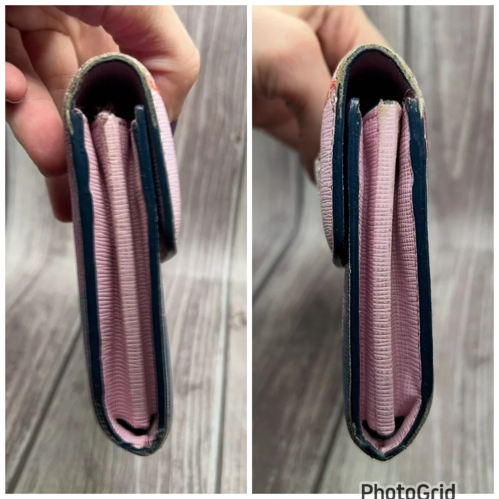 FENDI Monsters Vitello Elite Crystal Eye Continental Wallet